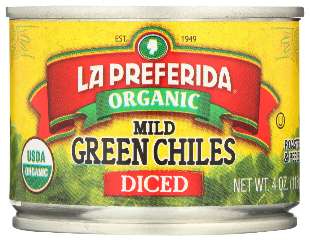 La Preferida Diced Green Mild Chiles (12x4 OZ)