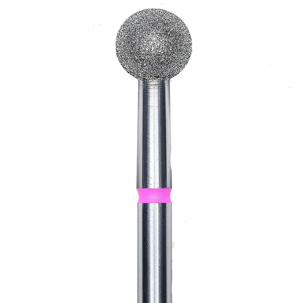 DIAMOND NAIL DRILL BIT, "BALL", RED, HEAD DIAMETER 5MM (FA01R050) - STALEKS™