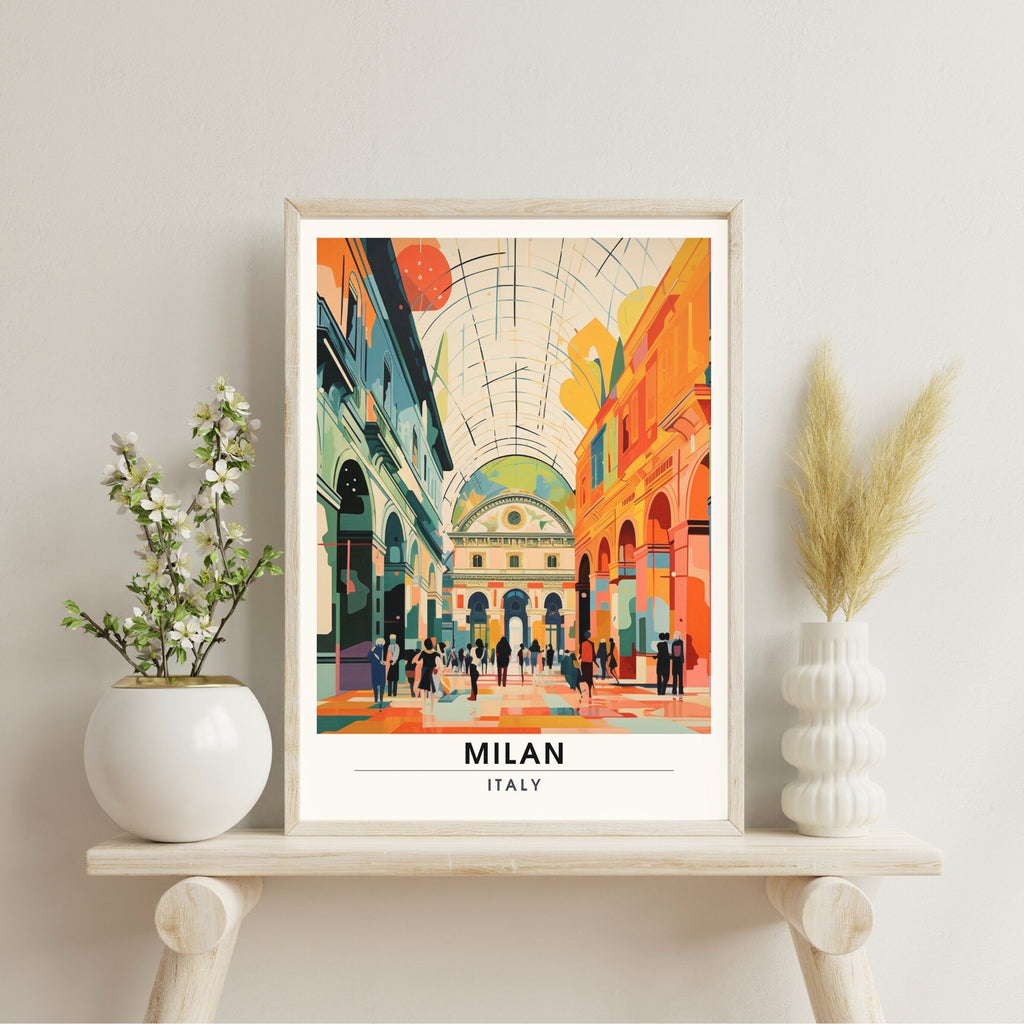 Impression Milan | Poster de voyage Milan |  Galleria Vittorio Emanuele II